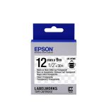 Epson Label LK-4TBN Black on Clear 12mm x 9M